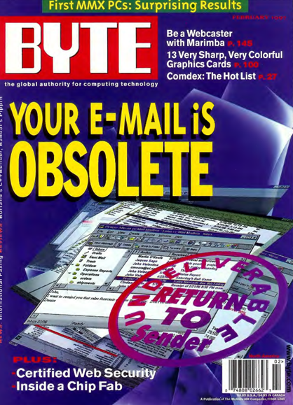 A Byte magazine cover showcasing the article titled "Your Email is Obsolete"